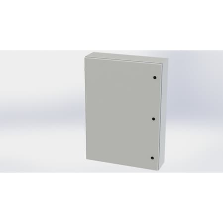 Saginaw Control & Engineering 1/4 Turn Latch Electrical Enclosures, 42 in H, 8 in D, 30 in W, NEMA 3R, 4, 12, 13, Carbon Steel SCE-42EL3008LPLG
